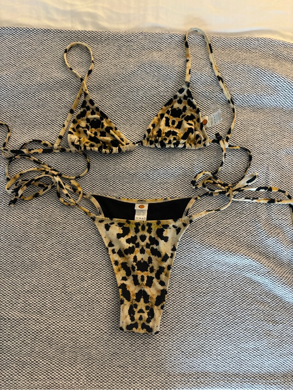 Tropic of C Leopard Print String Bikini Set